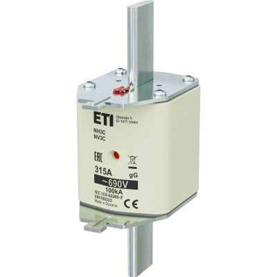 Wkładka topikowa NH zwłoczna KOMBI NH3C gG 315A 690V 004186322 ETI (004186322)
